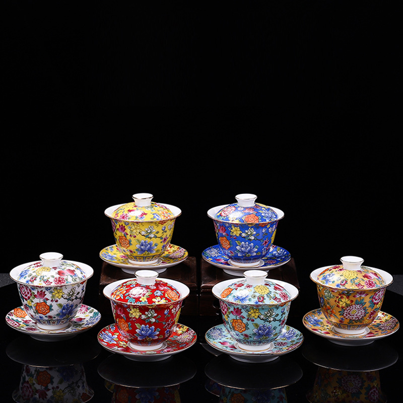 HMLOVE 白磁 Sancai Gaiwan カラーエナメ - Matcha Bowl Chawan のレビューと価格