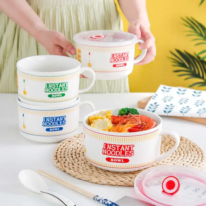 ふた付きクリエイティブセラミックインスタントヌードルボウル、 - Matcha Bowl Chawan のレビューと価格