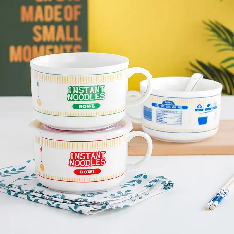 ふた付きクリエイティブセラミックインスタントヌードルボウル、 - Matcha Bowl Chawan のレビューと価格