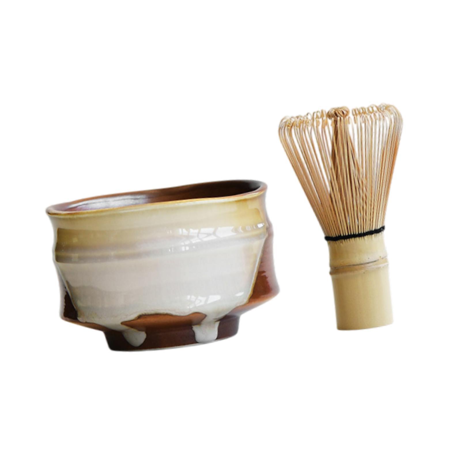抹茶茶碗 陶器製 日本茶茶碗 手作り茶碗セット 泡立て器付き - Matcha Bowl Chawan のレビューと価格
