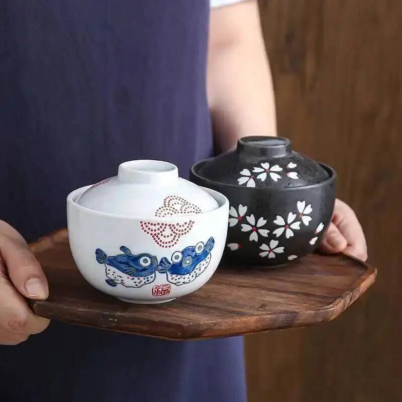 ふた付き日本のセラミック鍋、蒸し卵スープボウル、蒸しカップ、 - Matcha Bowl Chawan のレビューと価格